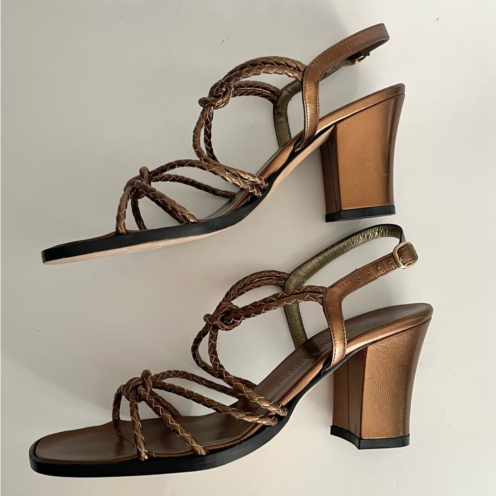 Yves Saint Laurent Brown Strappy Heels - Picture 5 of 10